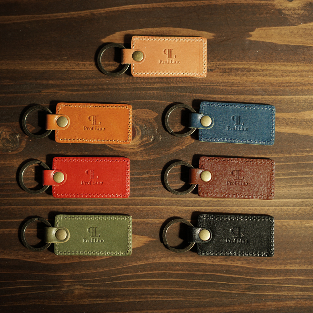 名入れ無料】栃木レザー キーホルダー ミドルタグキーホルダー / 名