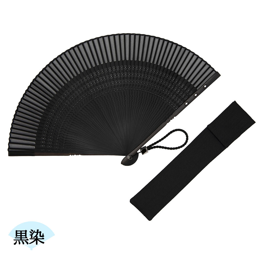 名入れ］【螺鈿親黒檀60間-紳士- 扇子セット】｜ 縁起物 伝統工芸 父の