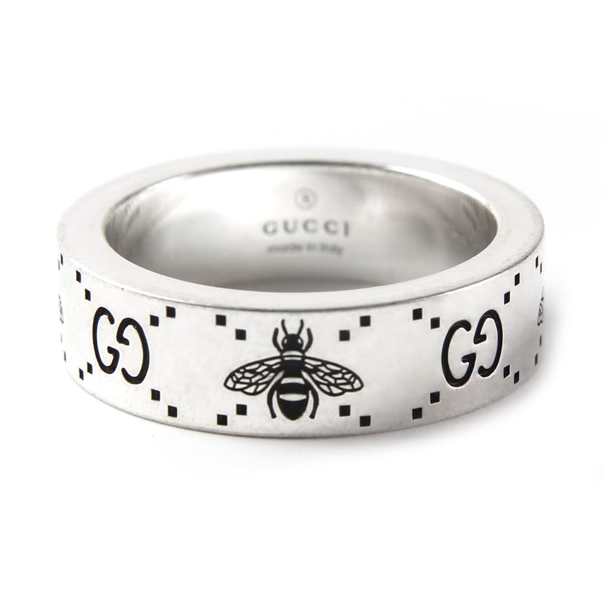 グッチ 指輪 メンズ 正規品 シルバー GUCCI リング 指輪 GG＆ビー 蜂