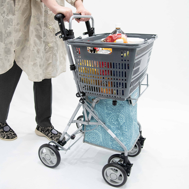 Finlayson リズムRWC[シルバーカー 手押し車 座れる 腰掛け付き