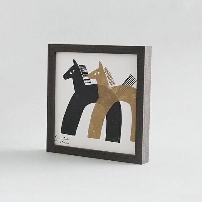 アートフレーム M イオクサツキ Horse[馬 午 絵 壁掛け アート