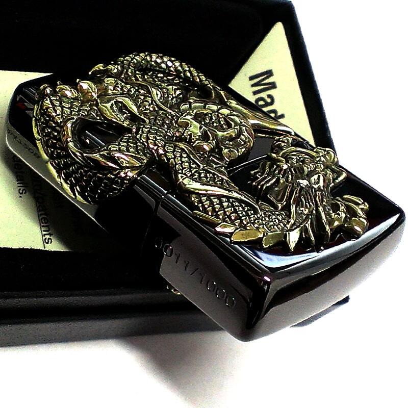 ZIPPO 限定 1000個生産 和柄 ジッポ ライター 龍 ダブルドラゴンメタル