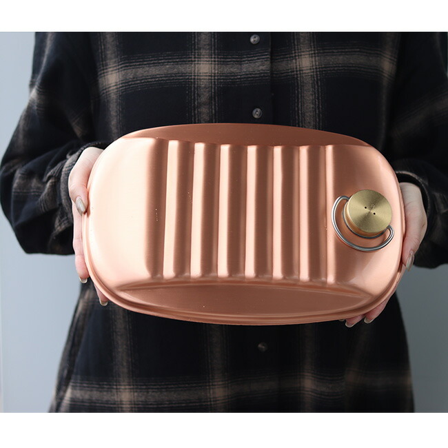 新光堂 純銅湯たんぽ 袋付 大 2.3L S-9395L[湯たんぽ 銅 純銅製 銅製