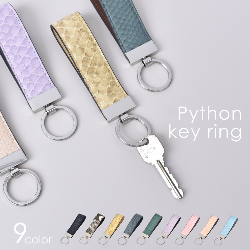 ボッテガヴェネタ キーリング パイソン 蛇 レア 希少 ブルー ネイビー