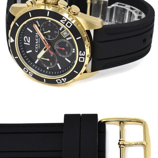 コーチ COACH メンズ 腕時計 KENT ケント ウォッチ ブラック ゴールド