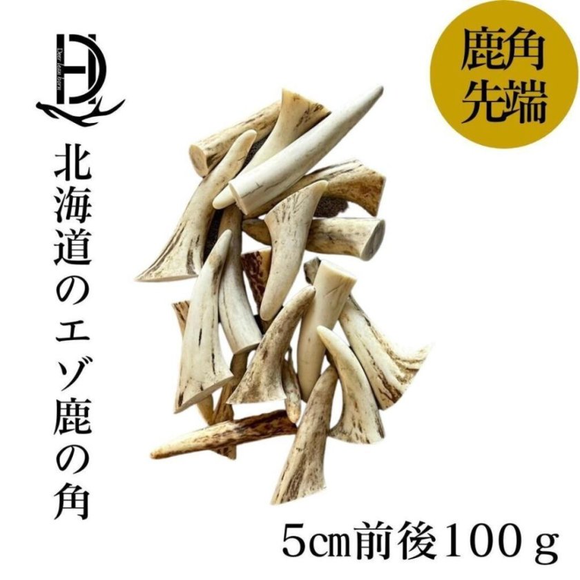 無添加品】鹿の角 5cm前後を100g分セット☆ アクセサリー用 パーツ