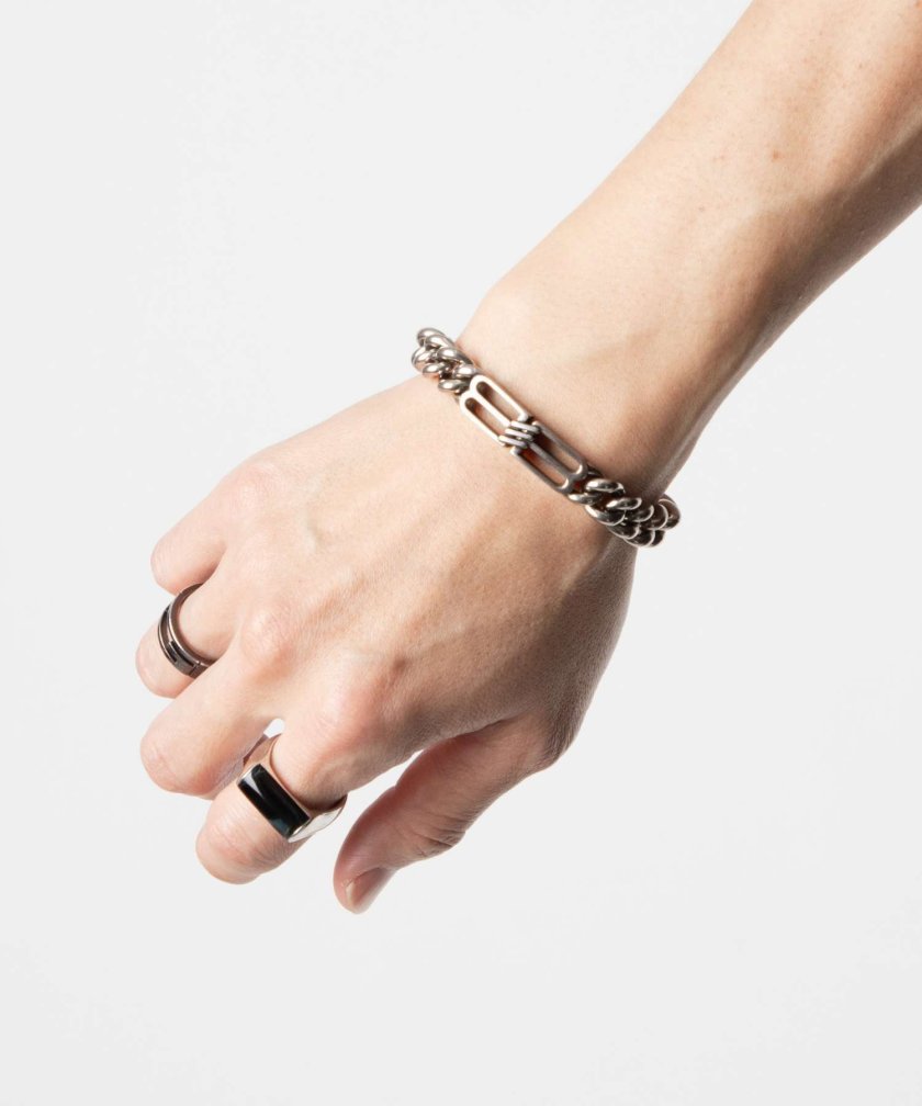 バレンシアガ BALENCIAGA BB Icon Gourmette ブレスレット 718493