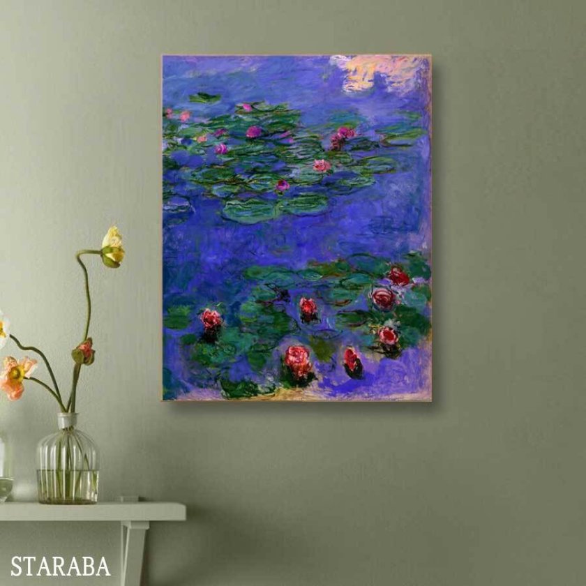 クロード モネ 睡蓮 パネル 40cm×50cm 名画 絵画 インテリア 油絵 風景