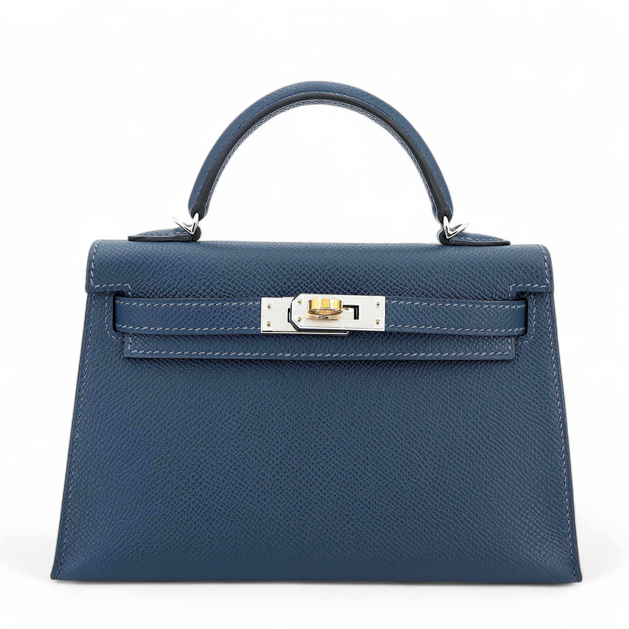 ランク N 新品 HERMÈS エルメス ミニケリー2 ブルードプリュス (7P