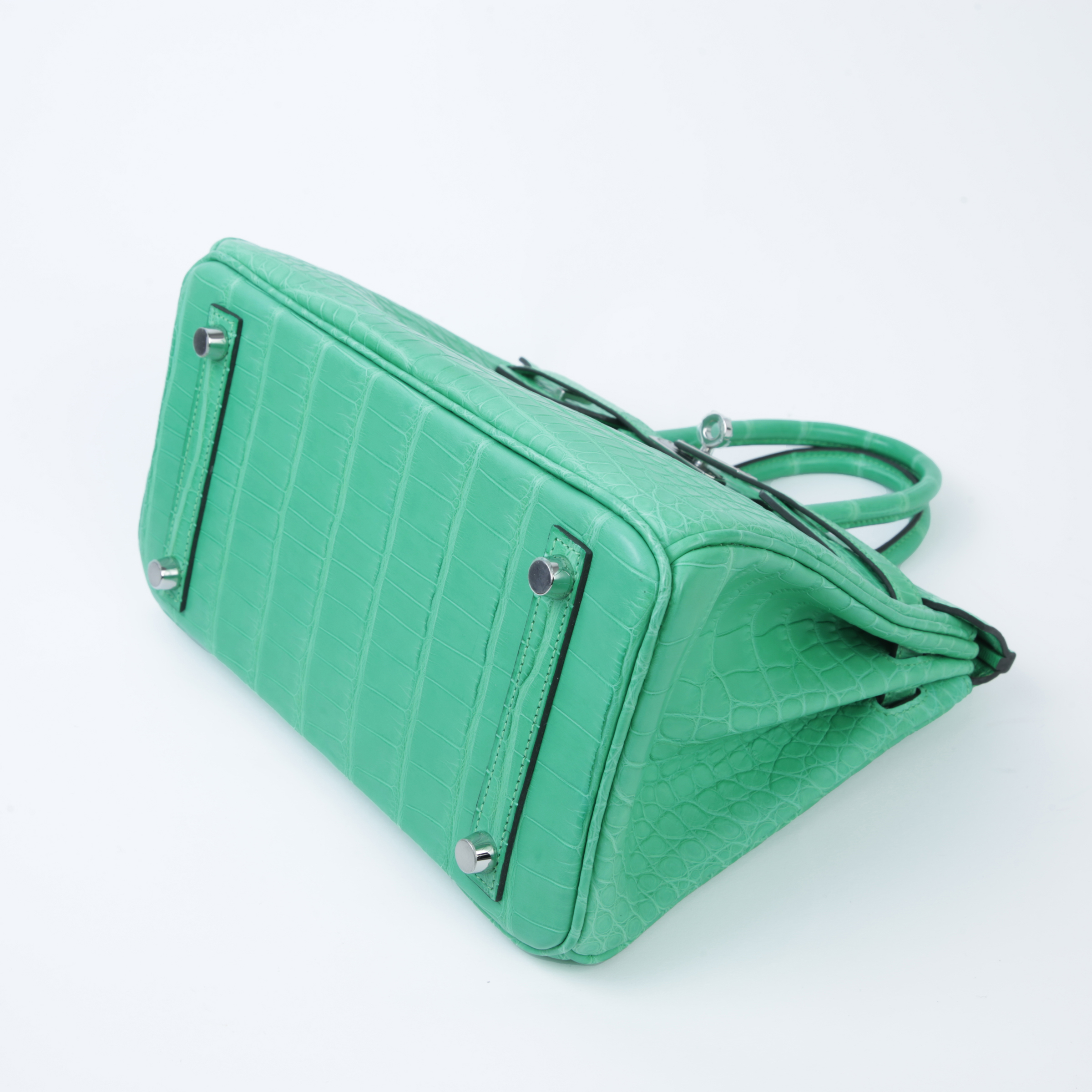 Brand New ( Rank N ) HERMÈS Birkin 25 Vert Comics (0Z) Matte