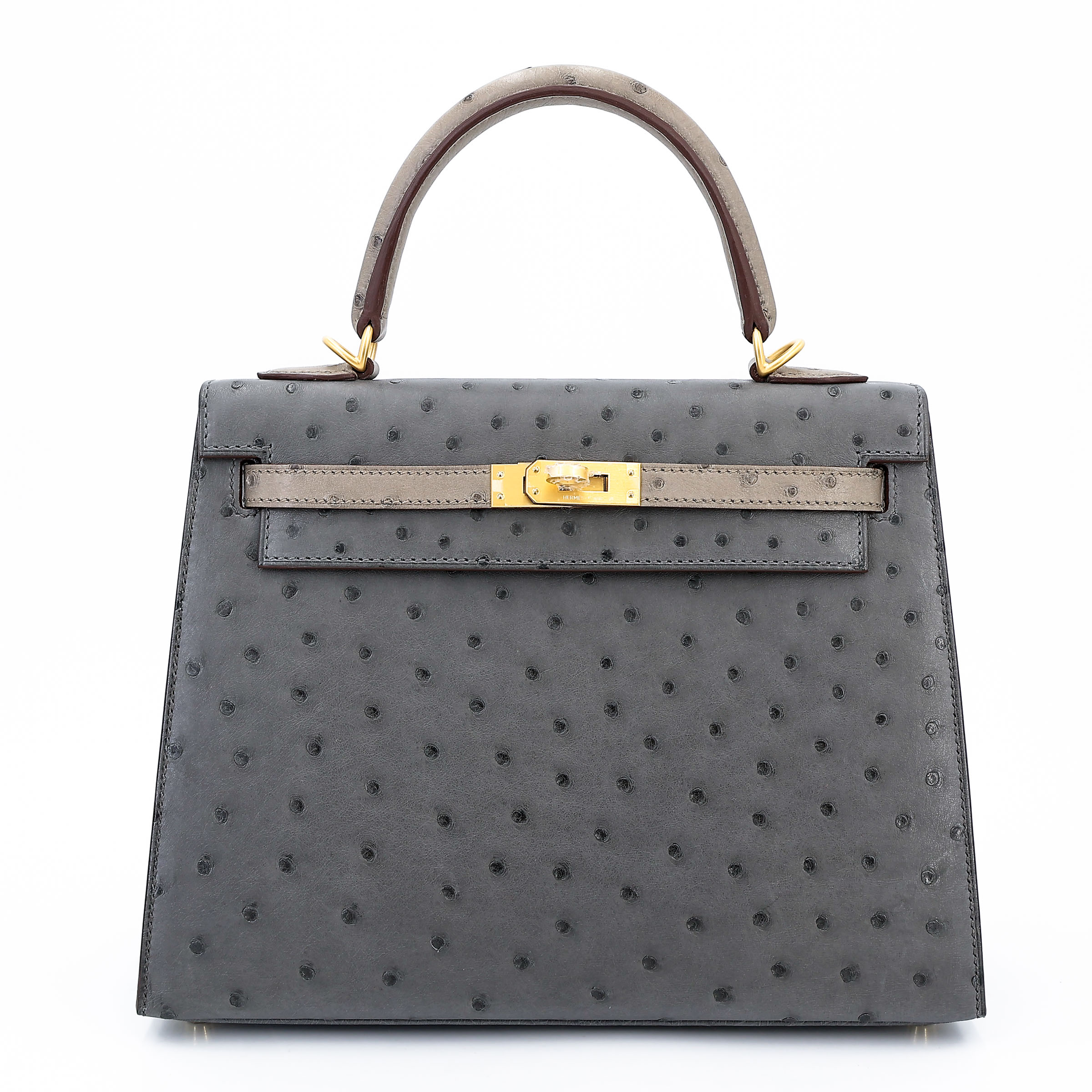 Unused ( Rank NS ) HERMÈS Special Order Kelly 25 Sellier HSS Gris