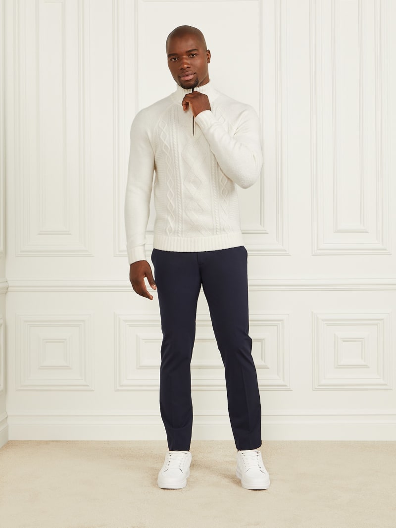 MARCIANO by GUESS® Eco Half-Zip Cable Knit Sweater