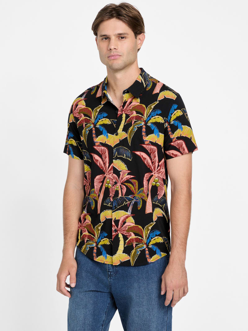 Cascade Palm Tree Shirt | GUESS Factory