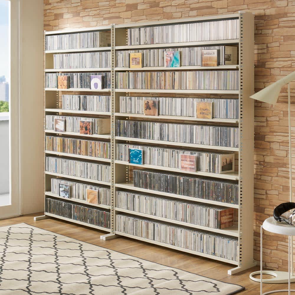 たっぷり収納！スチールラック スタンド式 CD用 幅90cm 通販 - ディノス
