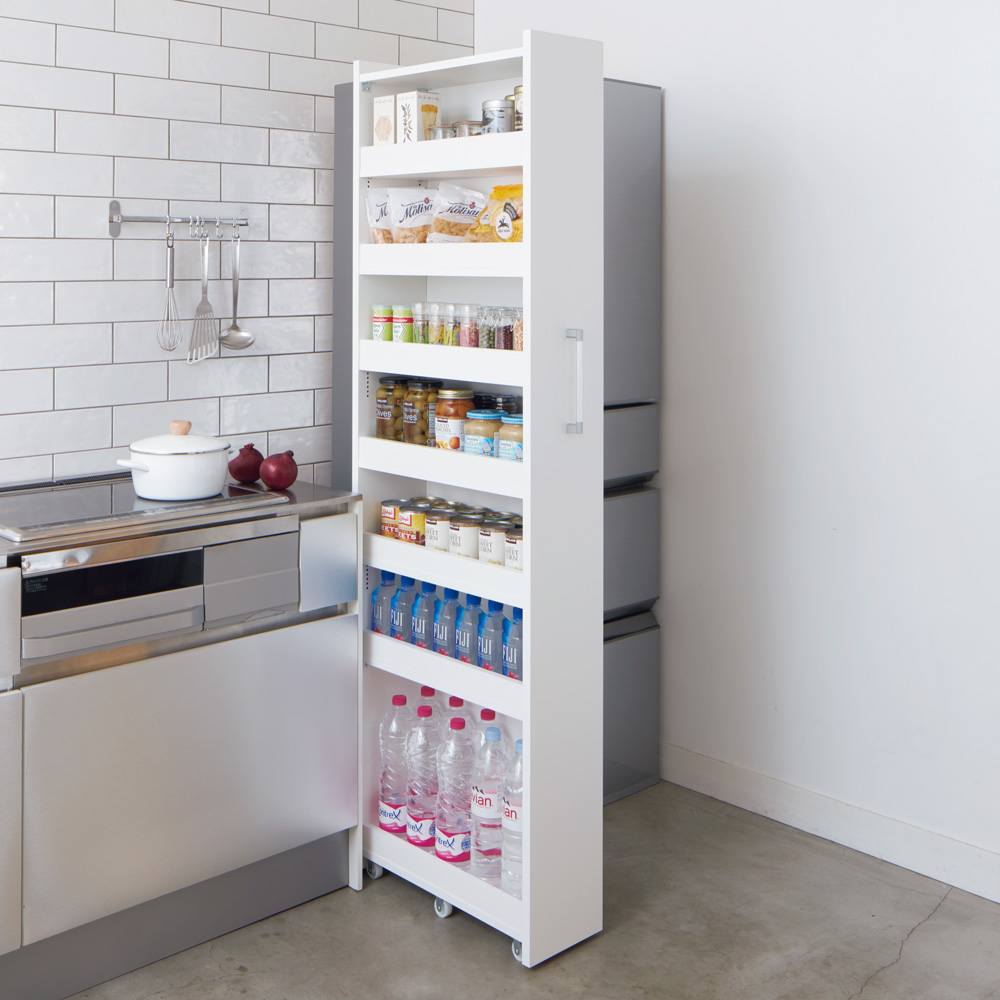 幅15奥行45cm］ 52サイズから選べる頑丈すき間ワゴン 完成品 日本製