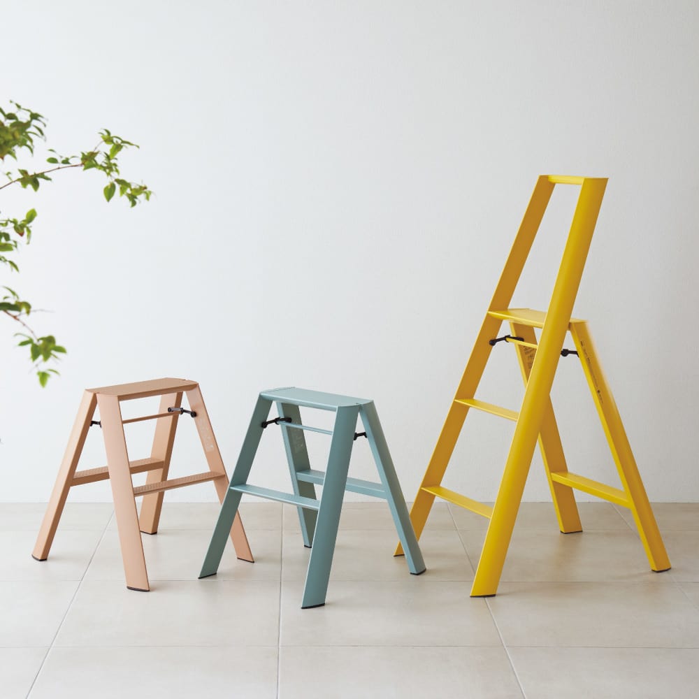 lucano/ルカーノ ステップスツール 3段・天板高さ79cm パステル 通販