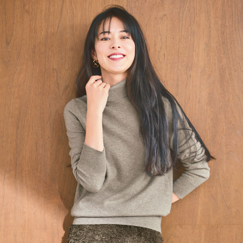 カシミヤニット タートルネック プルオーバー 通販 - ディノス