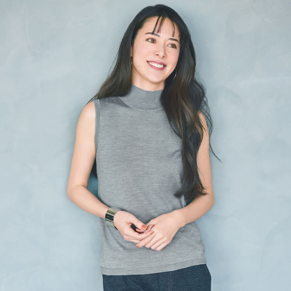 シルクニット ハイネック ノースリーブ プルオーバー 通販 - ディノス