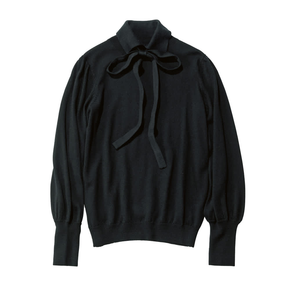 ウールシルク ボウタイ ニットプルオーバー 通販 - ディノス