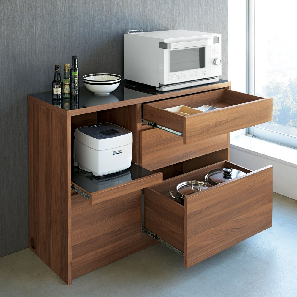 Granite/グラニト アイランド間仕切りキッチンカウンター幅120cm 家電