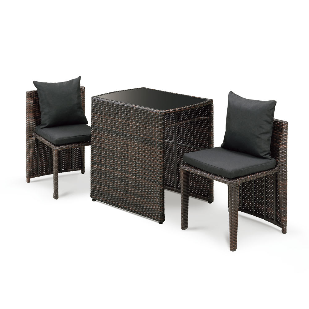 ラタン調コンパクトテーブル3点セット 通販 - ディノス