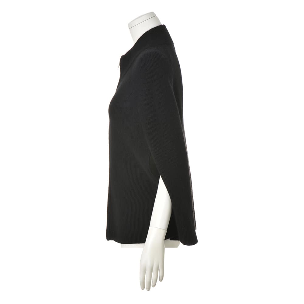 カシミヤニット ダブルジップ ポンチョ 通販 - ディノス