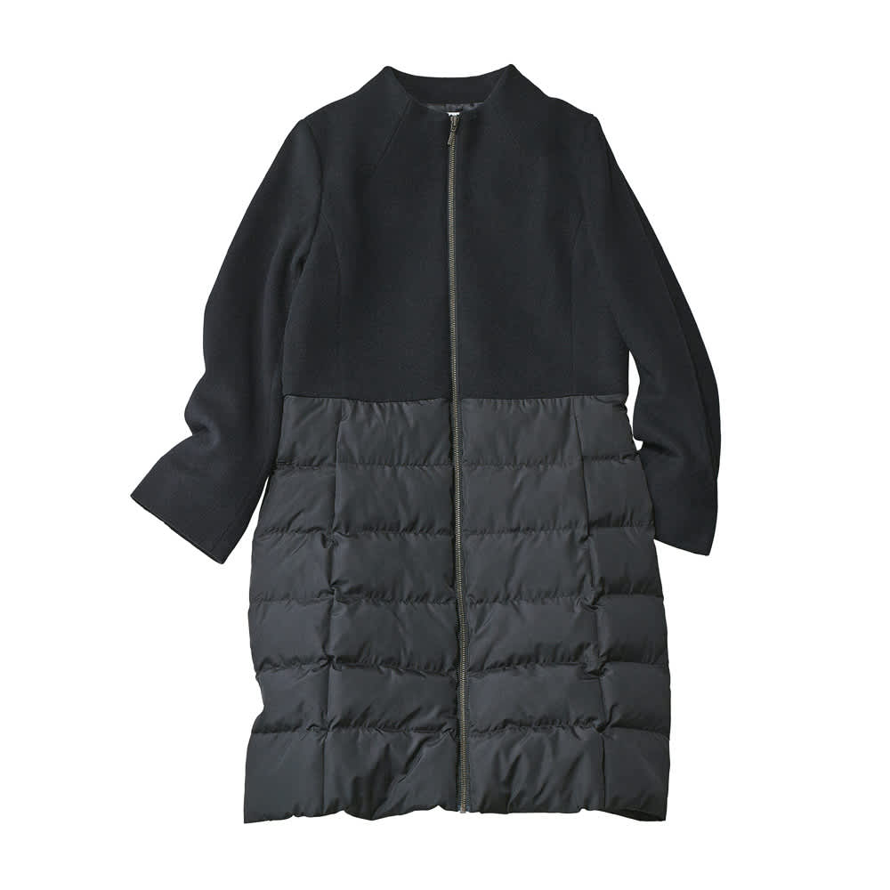 ウール×ダウン 切り替えデザイン コート 通販 - ディノス