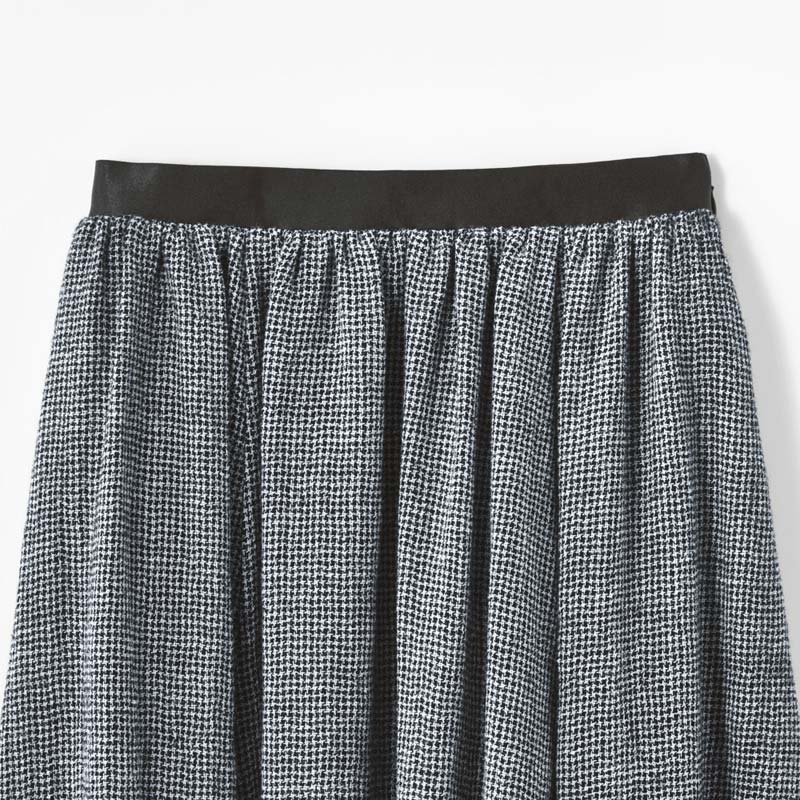 尾州産 ウールガーゼ チェック柄 ギャザースカート 通販 - ディノス