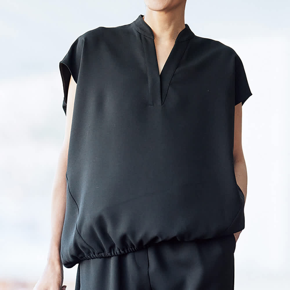 ダブルツイル 裾バルーン ブラウス 通販 - ディノス