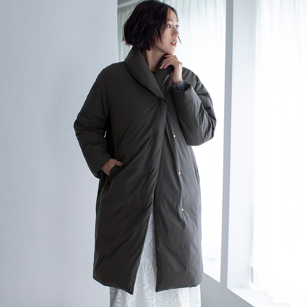 ショールカラーロングダウンコート 通販 - ディノス