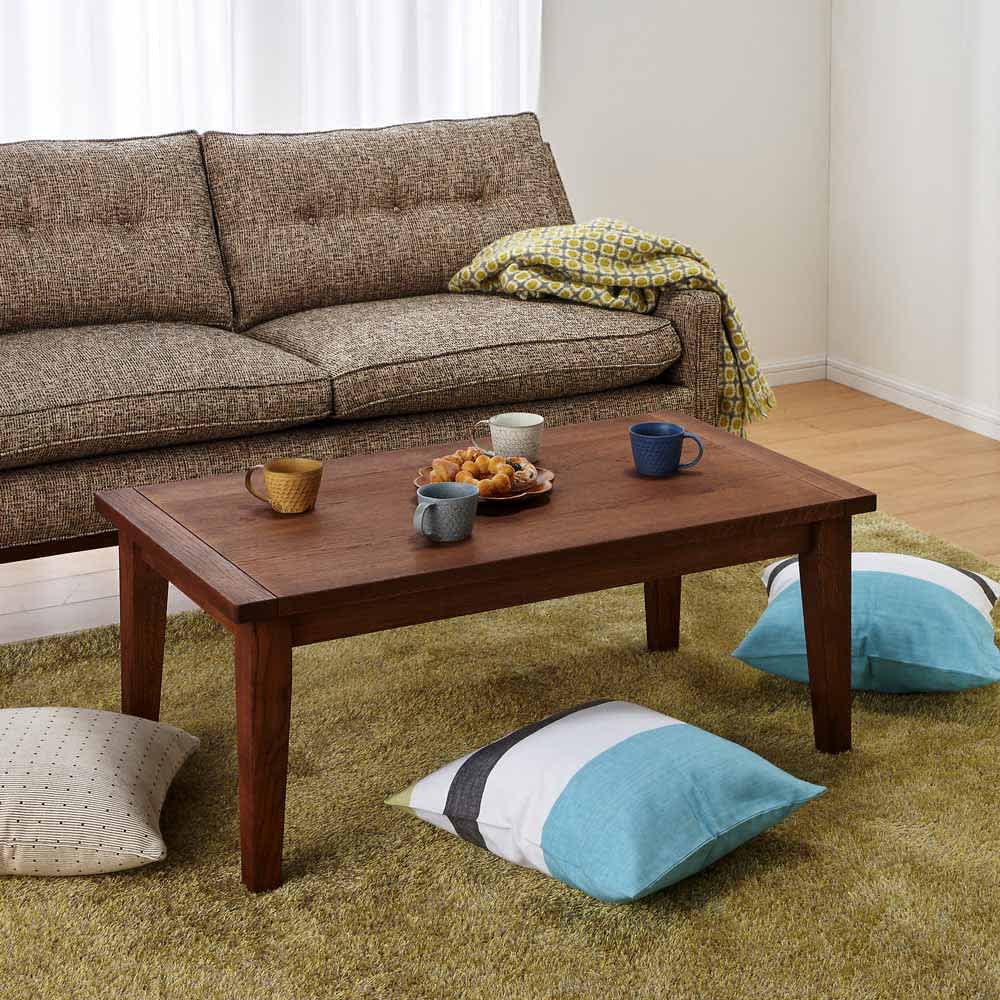 北海道産ミズナラ天然木のローこたつ 角型 105×60cm 通販 - ディノス