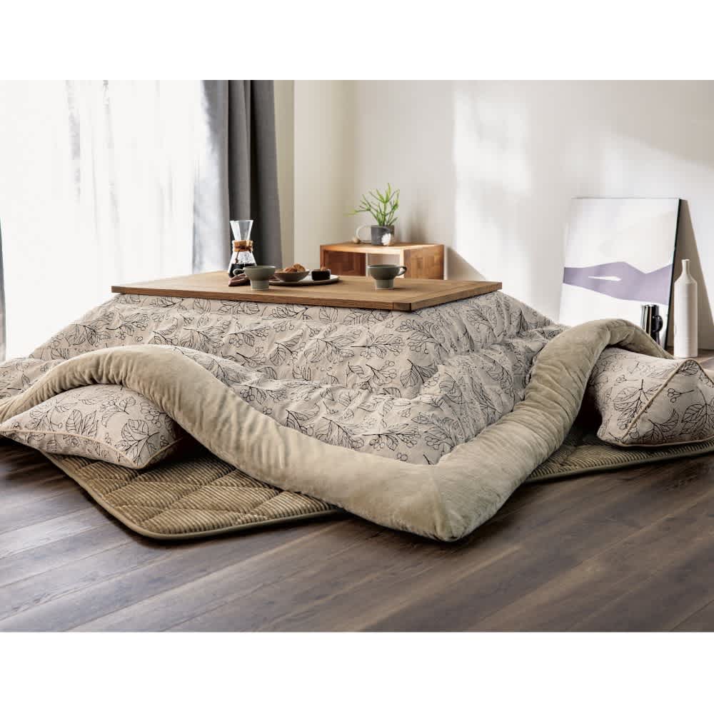 北海道産ミズナラ天然木のローこたつ 角型 135×60cm 通販 - ディノス