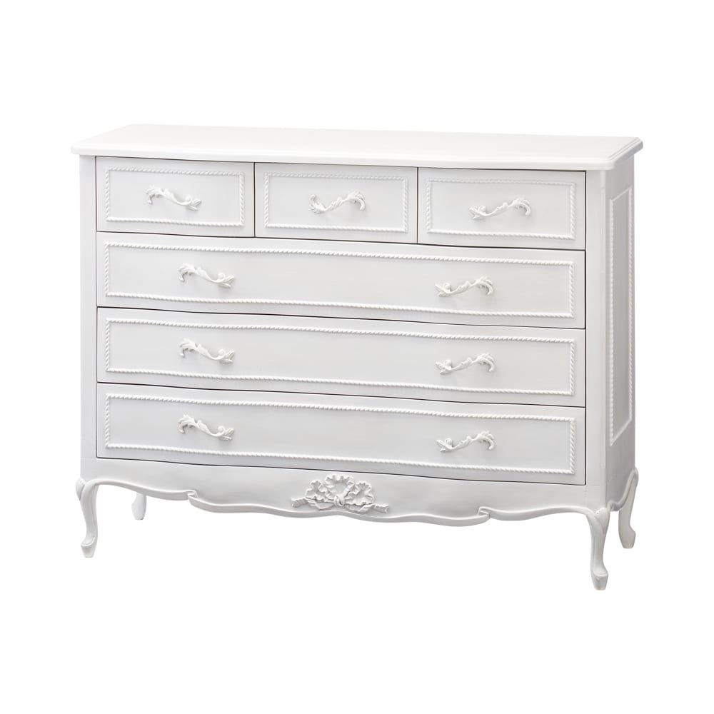 シャビーシック ホワイト フレンチ収納家具シリーズ チェスト 幅120