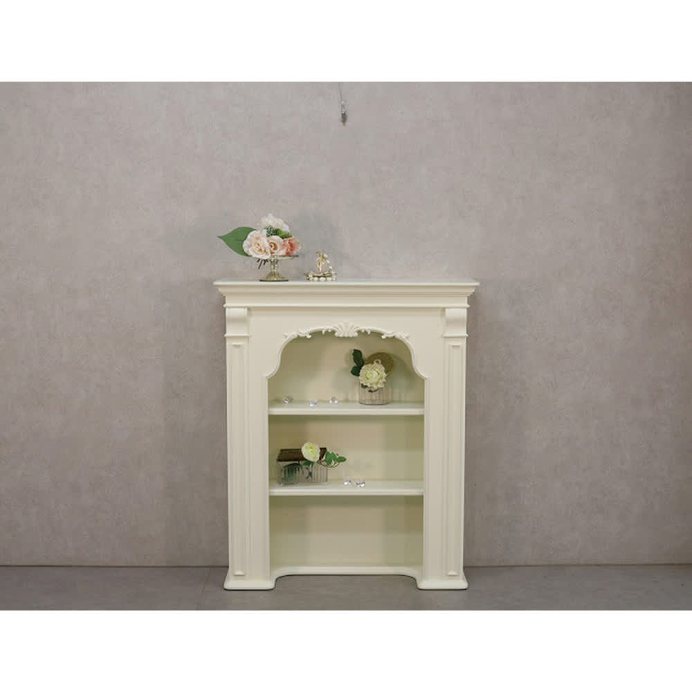 クラシカルホワイト家具シリーズ マントルピース 幅80cm奥行26cm高さ