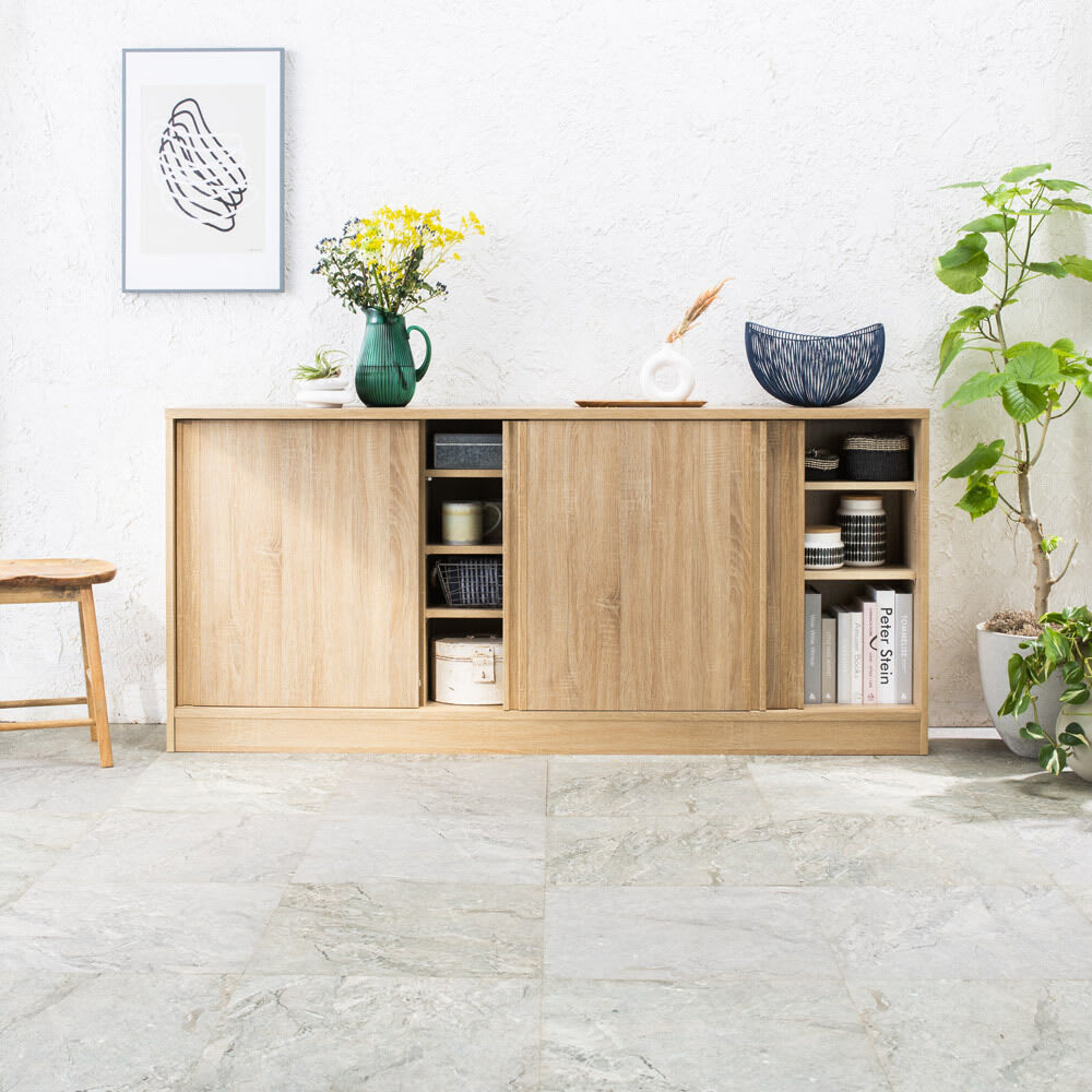 大容量引き戸カウンター下収納 幅180cm 通販 - ディノス