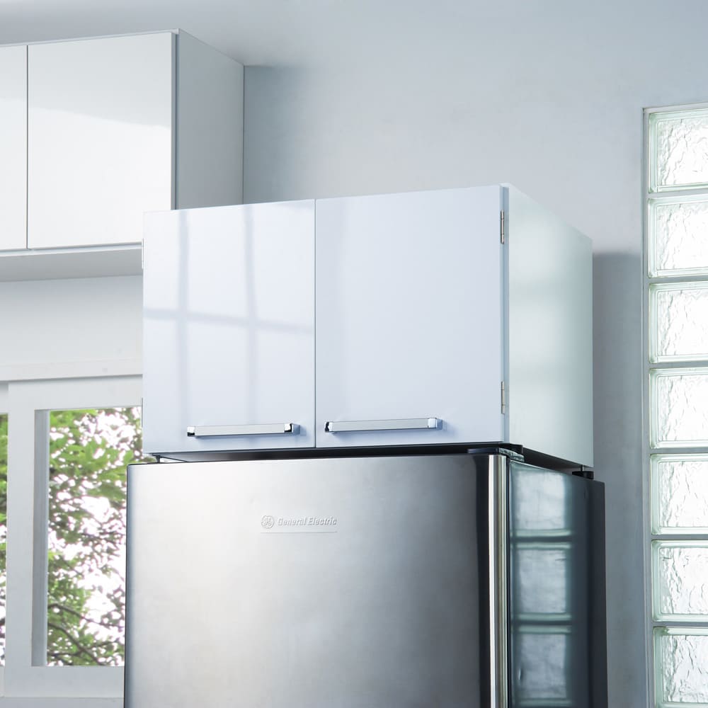 光沢仕上げ・冷蔵庫上ストッカー 幅63cm（脚部65cm） 通販 - ディノス