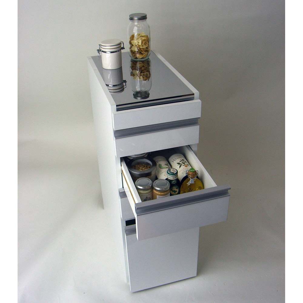 幅45奥行55高さ85cm］ダブルステンレス天板隙間収納庫 日本製 光沢