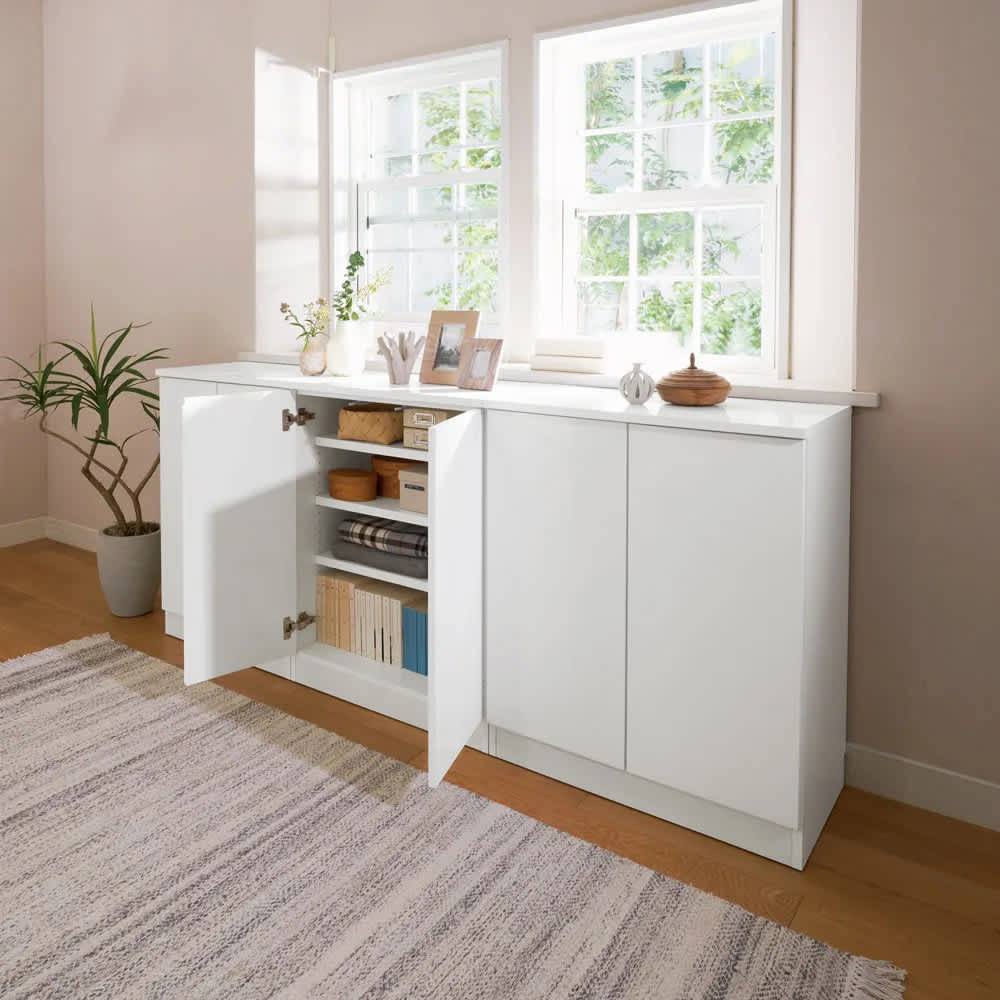 ぴったりサイズが見つかるプッシュ扉キャビネット 高さ69.5cm・幅65cm