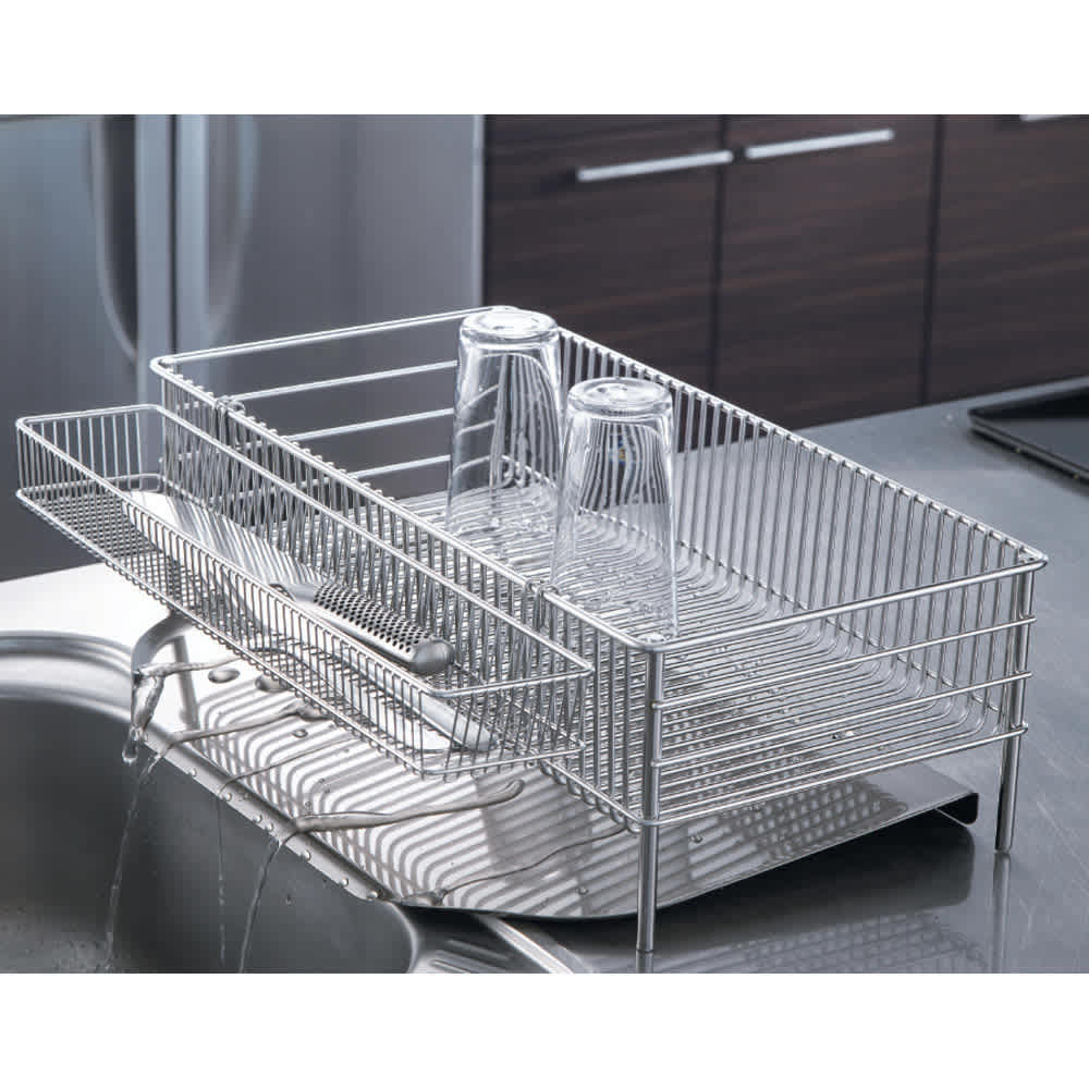 la base/ラバーゼ ステンレス水切りかごセット 縦置きスリムサイズ