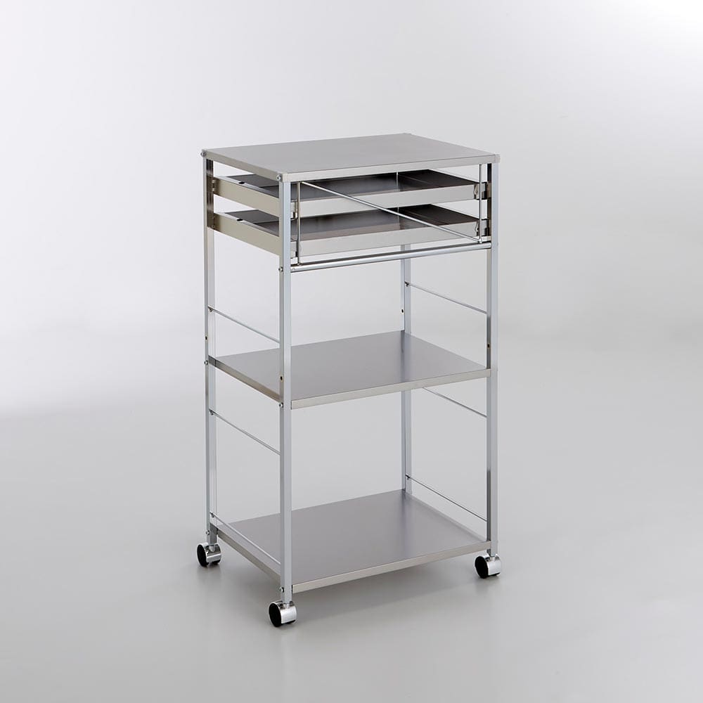 ステンレス作業台ワゴン 引き出し2杯タイプ 幅50cm 通販 - ディノス