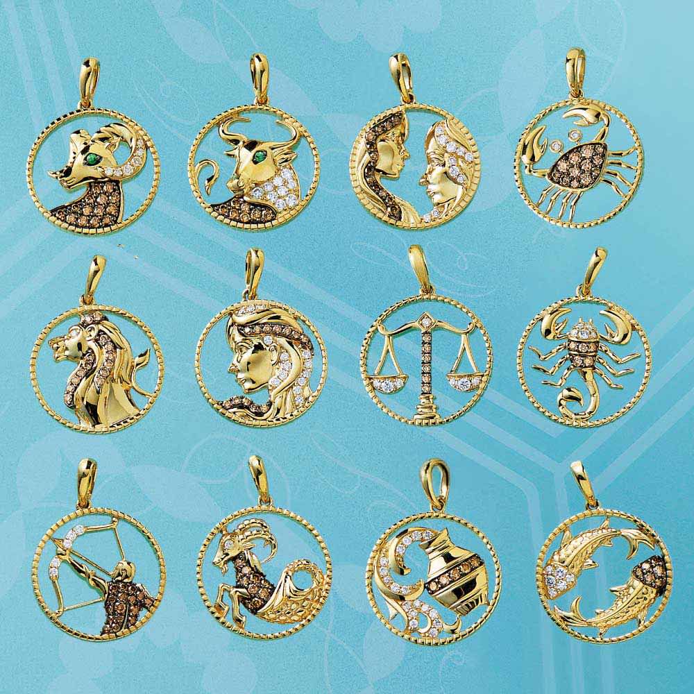 K18 ダイヤ 星座ペンダントヘッド 通販 - ディノス