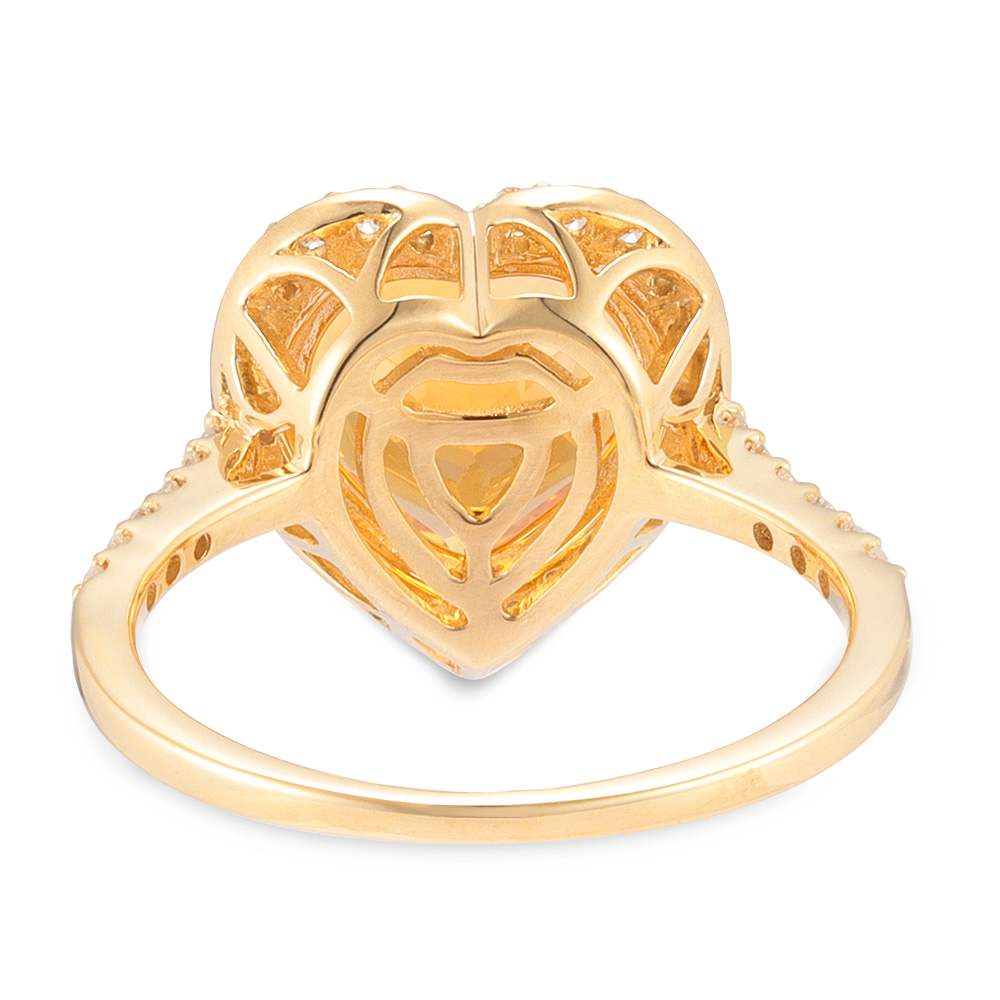 K18 カラーストーン・ダイヤ ハートリング 通販 - ディノス