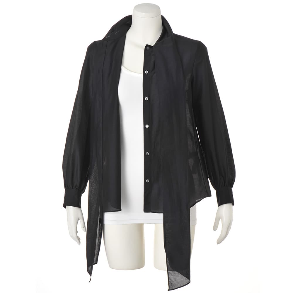 コットンシルク ボウタイ ブラウス 通販 - ディノス