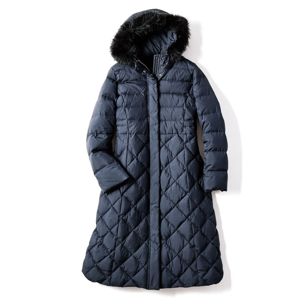 フェイクファー付 キルティング ロングダウンコート 通販 - ディノス