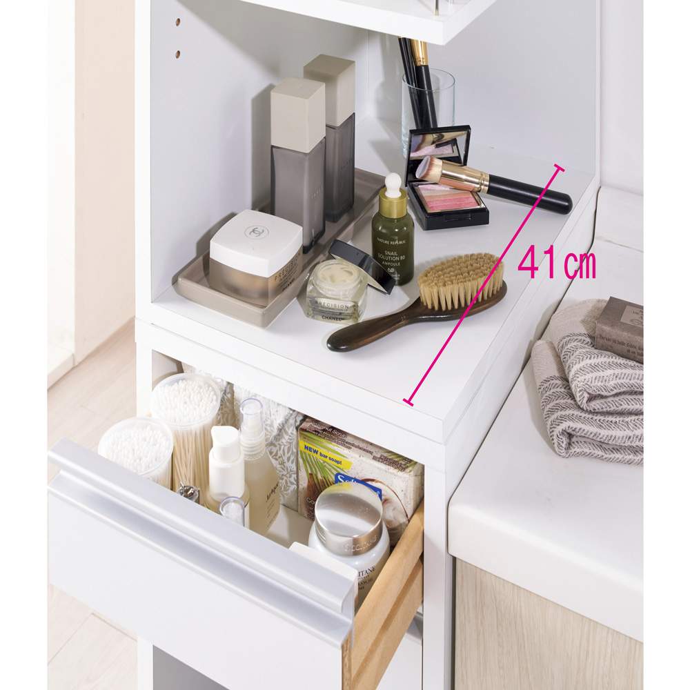 ゴミ箱がしまえるオープンすき間収納庫 幅25cm奥行44.5cm高さ170cm