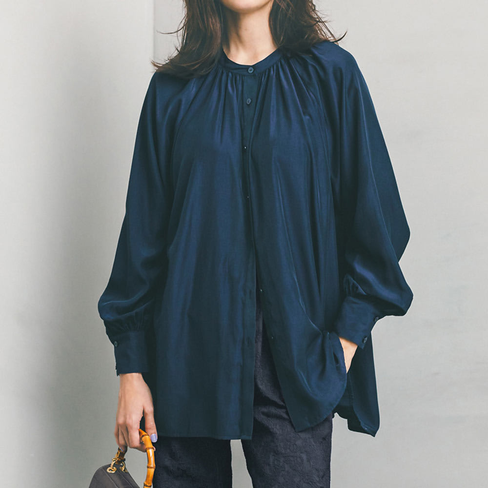 線画風フラワープリント フリル チュニック 通販 - ディノス