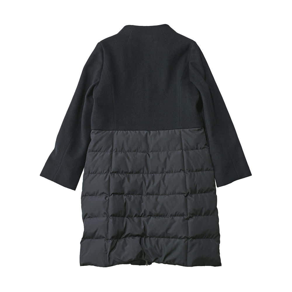 ウール×ダウン 切り替えデザイン コート 通販 - ディノス