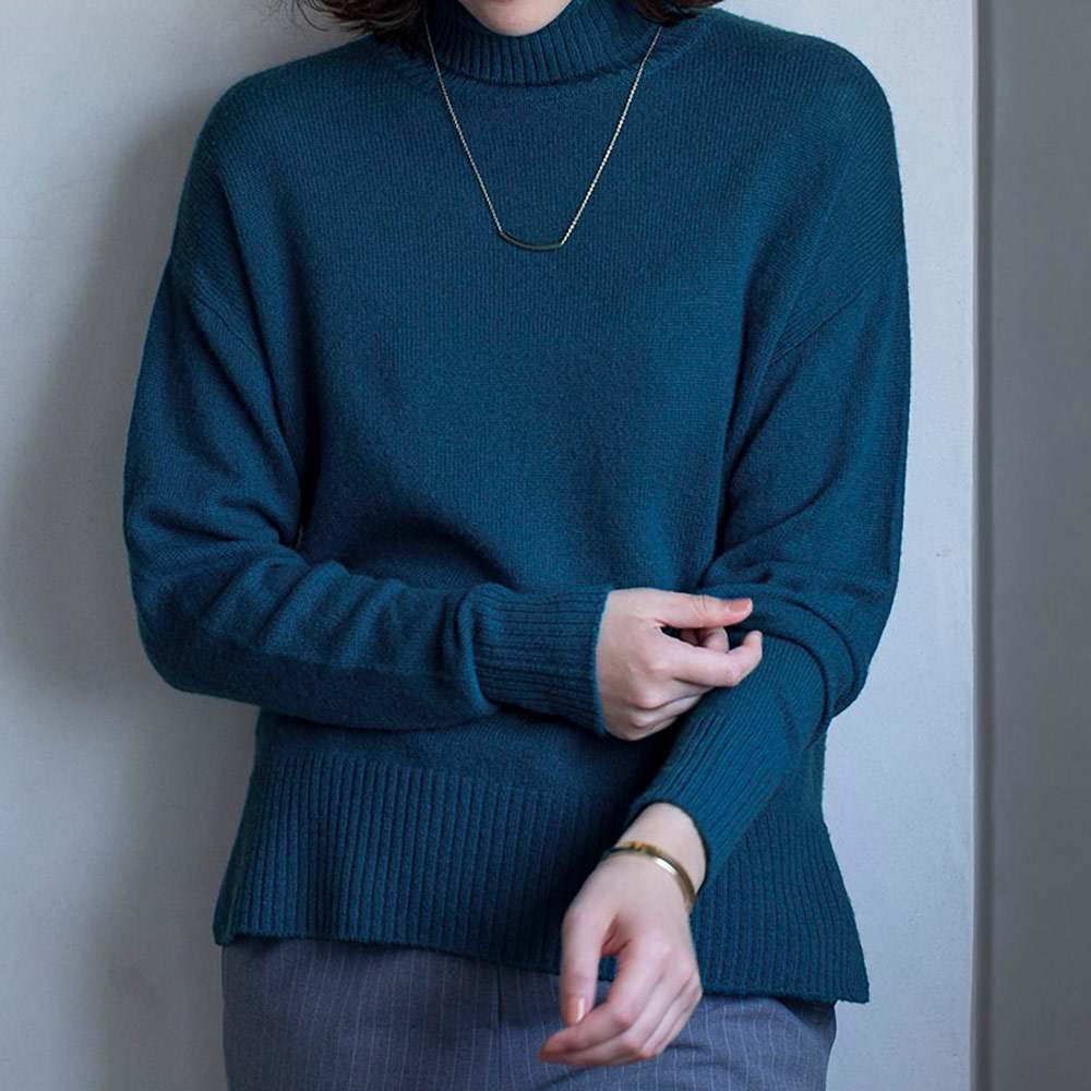 カシミヤ100％ タートルネック エアリーニット 通販 - ディノス