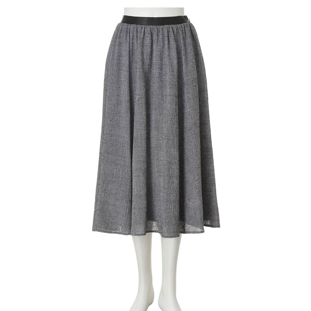 尾州産 ウールガーゼ チェック柄 ギャザースカート 通販 - ディノス