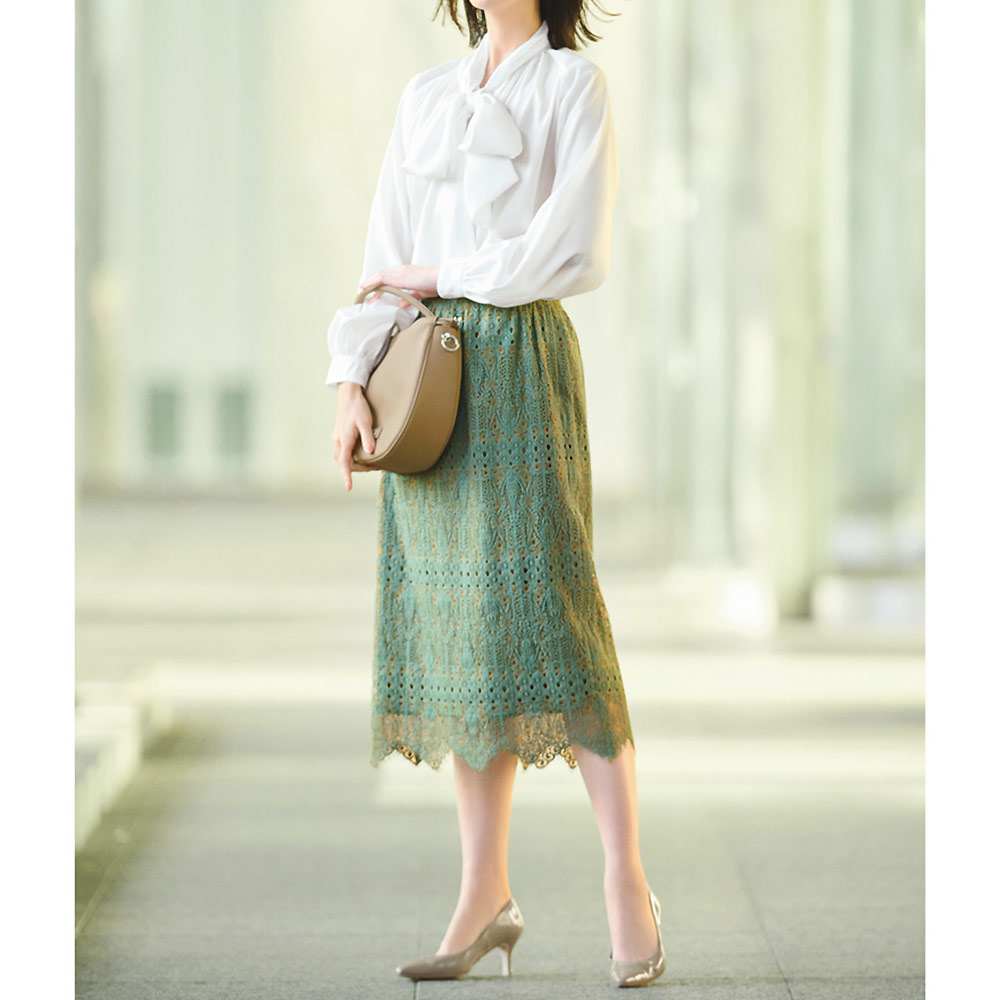 ジョーゼット素材 ボウタイ ブラウス 通販 - ディノス